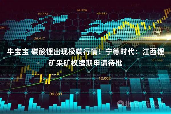 牛宝宝 碳酸锂出现极端行情！宁德时代：江西锂矿采矿权续期申请待批