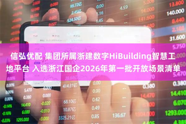 信弘优配 集团所属浙建数字HiBuilding智慧工地平台 入选浙江国企2026年第一批开放场景清单